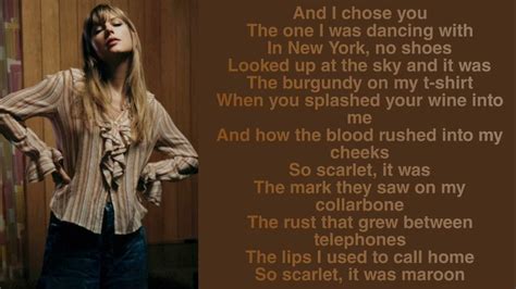 maroon lyrics|lyrics for maroon taylor swift.